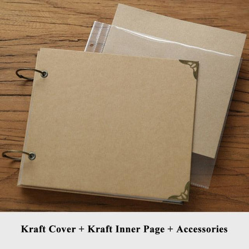10Inch Wedding Photo Album Scrapbook Cardboard Albums Photo Baby Scrapbooking Album Blank Cover Travel Albums For Photos Home Decor House Decoration DIY Memorable Gifts For Loved Ones