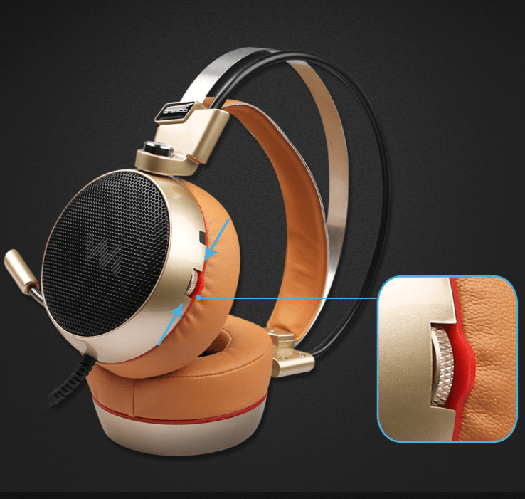 Luxury Proffesional Studio Gaming PC Headphones With LED Lights In Modern Luxury Metal Design For Gamers and DJ