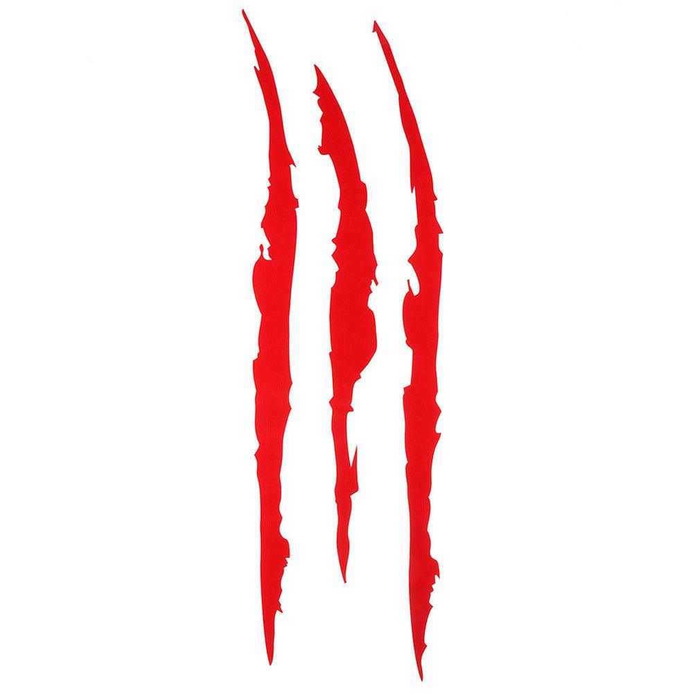 1/2PCS Auto Car Stickers Reflective Monster Claw Marks Scratch Stripe Marks Auto Headlight Decal Dinosaur Raptor Scratches Decor Claw Marks Decal Reflective Sticker Monster Claw Marks Headlight Car Sticker Stripes Scratch Decal Vinyl Sticker