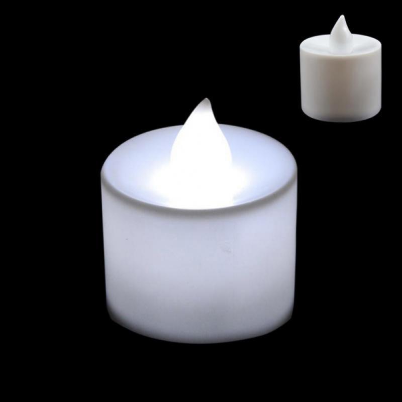 12Pcs Electronic LED Tea Light Candles  Flickering Bulb Battery Operated Flameless LED Tea Light for Seasonal & Festival Celebration Electric Fake Candle Realistic Battery-Powered Flameless Candles for Home Bedroom Party Wedding Festival Decor