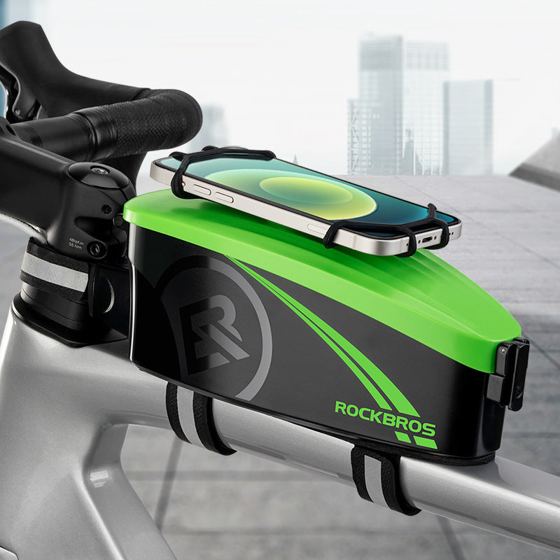 Bicycle Bag Rain cover Bike Phone Holder Bag Waterproof Biycle Basket 4-6.5' Front Phone Bag Moto Bicycle AccessoriesBike Top Tube Bag Bicycle Front Frame Bag Waterproof Bike Pouch Pack Bike Phone Bag Cycling Accessories Pouch For Mountain Road Bike