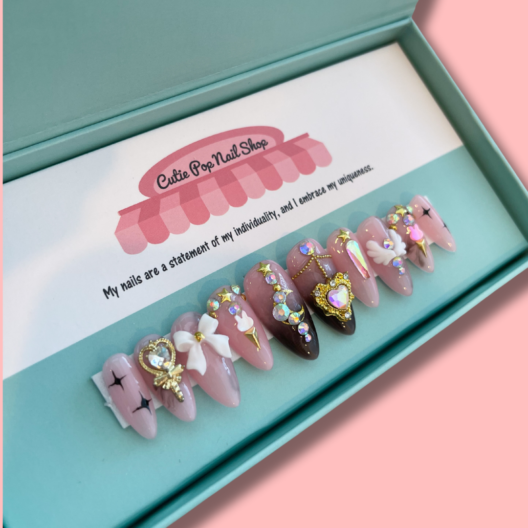 Press-On Nails – Princess Moon Dark Lady