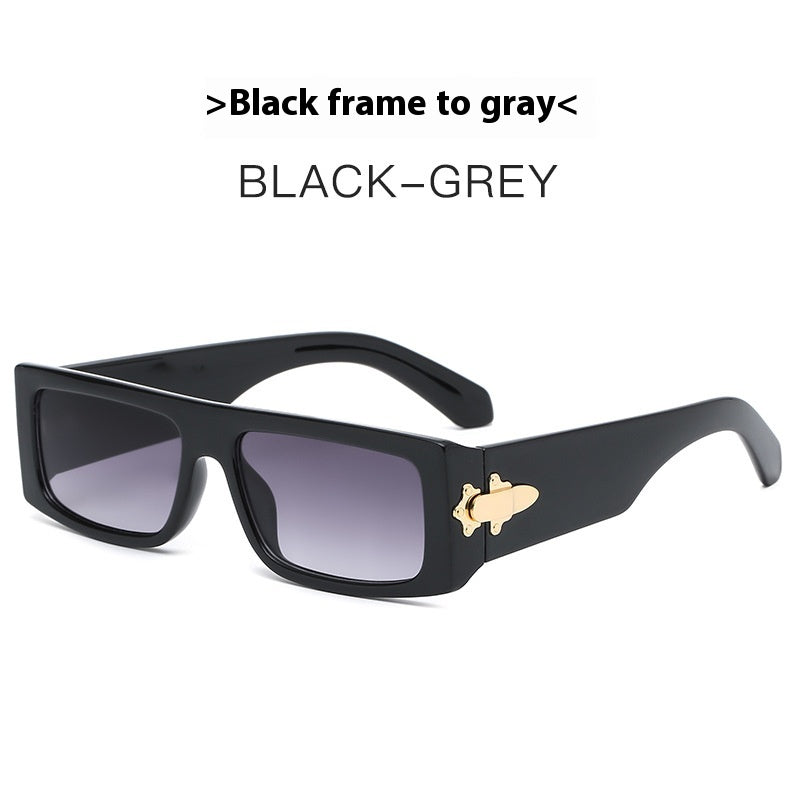 Rectangle Sunglasses for Women Retro Driving Glasses 90’s Vintage Fashion Narrow Square Frame n For Travel Rectangle Flat Top Frame  Small Frame Sun Glasses For Women Men