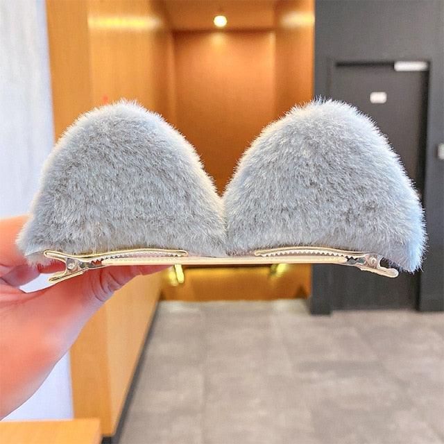 2pcs/set Christmas Hair Clips For Girls Cute Deer Ear Hairpins Hairgrips Kids Christmas Antler Hairpin Barrette Fashion Hair Accessories For Women