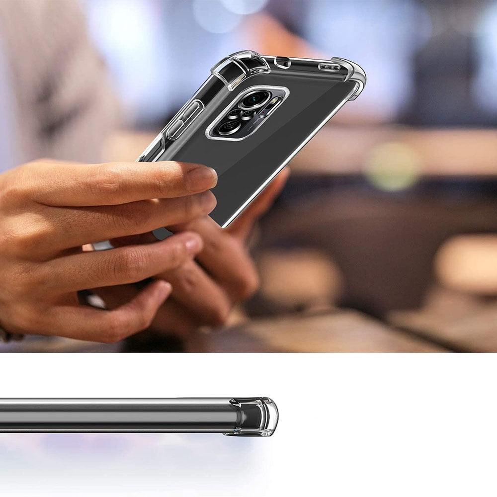 3D Airbag Shockproof Silicone Phone Case For Xiaomi Redmi Note 10 Pro Max Note 10s 10T 10 Pro 4G 5G Clear Ultra Thin Soft Case Shockproof Protective Corners Thin Soft Transparent Protective Case Flexible Transparent Mobile Phone Case Clear Shockproof Case