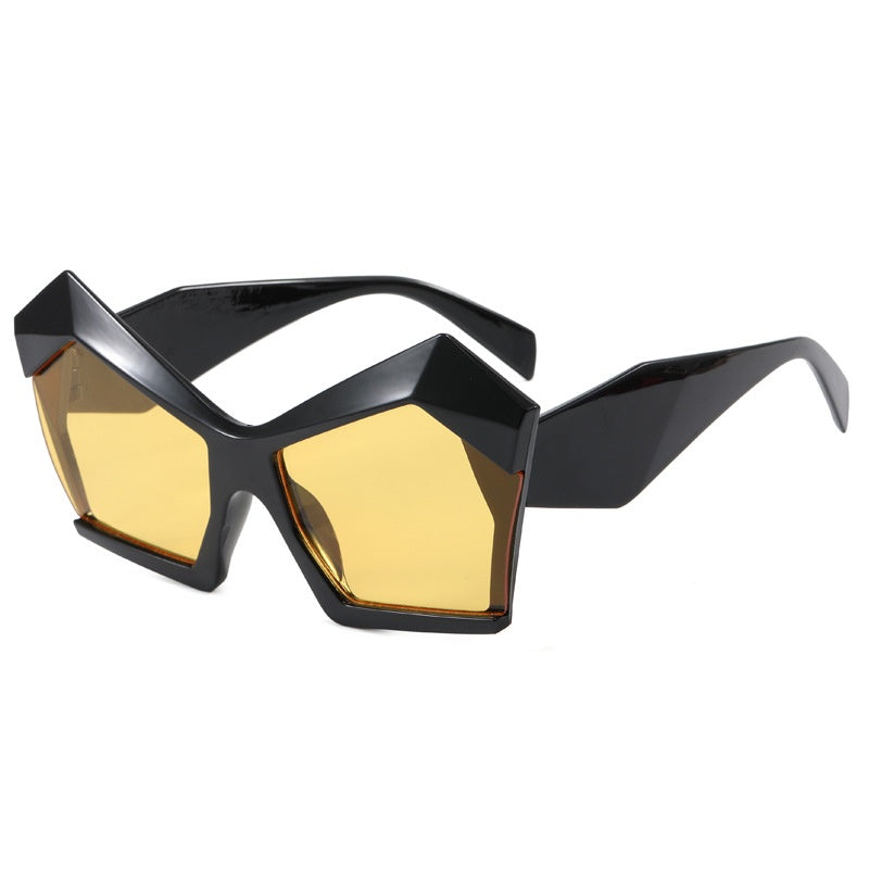 Oversized Square Cateye Polarized Sunglasses Big Trendy Style Fashionable Personality Big Frame Sunglasses New Fashionable & Popular Street Style Sunglasses For Women