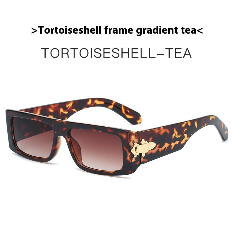 Rectangle Sunglasses for Women Retro Driving Glasses 90’s Vintage Fashion Narrow Square Frame n For Travel Rectangle Flat Top Frame  Small Frame Sun Glasses For Women Men