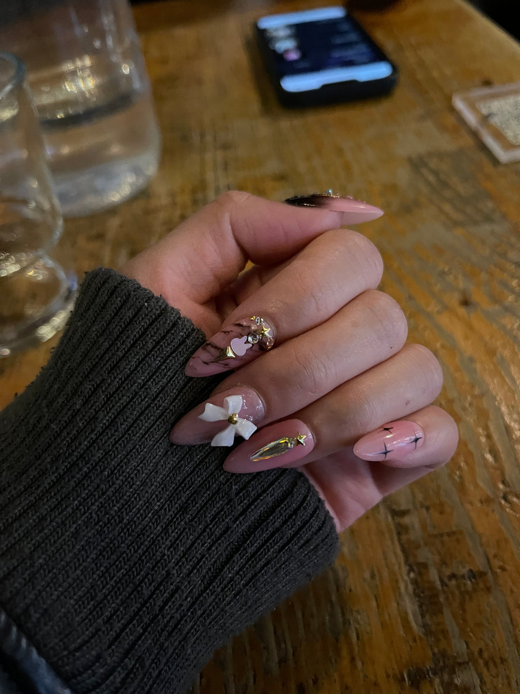 Press-On Nails – Princess Moon Dark Lady