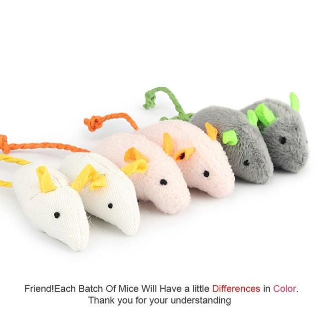 6pcs/lot Mix Pet Toy Catnip Mice Cats Toys Fun Plush Mouse Cat Toy For Kitten Skitter Critters Cat Toy Value Pack