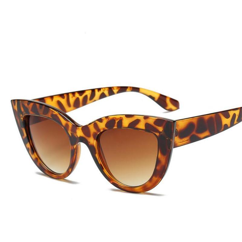 Vintage Retro Cat Eye Women Sunglasses Tinted Color Lens Men Vintage Shaped Sun Glasses Female Eyewear Blue Sunglasses Brand Designer