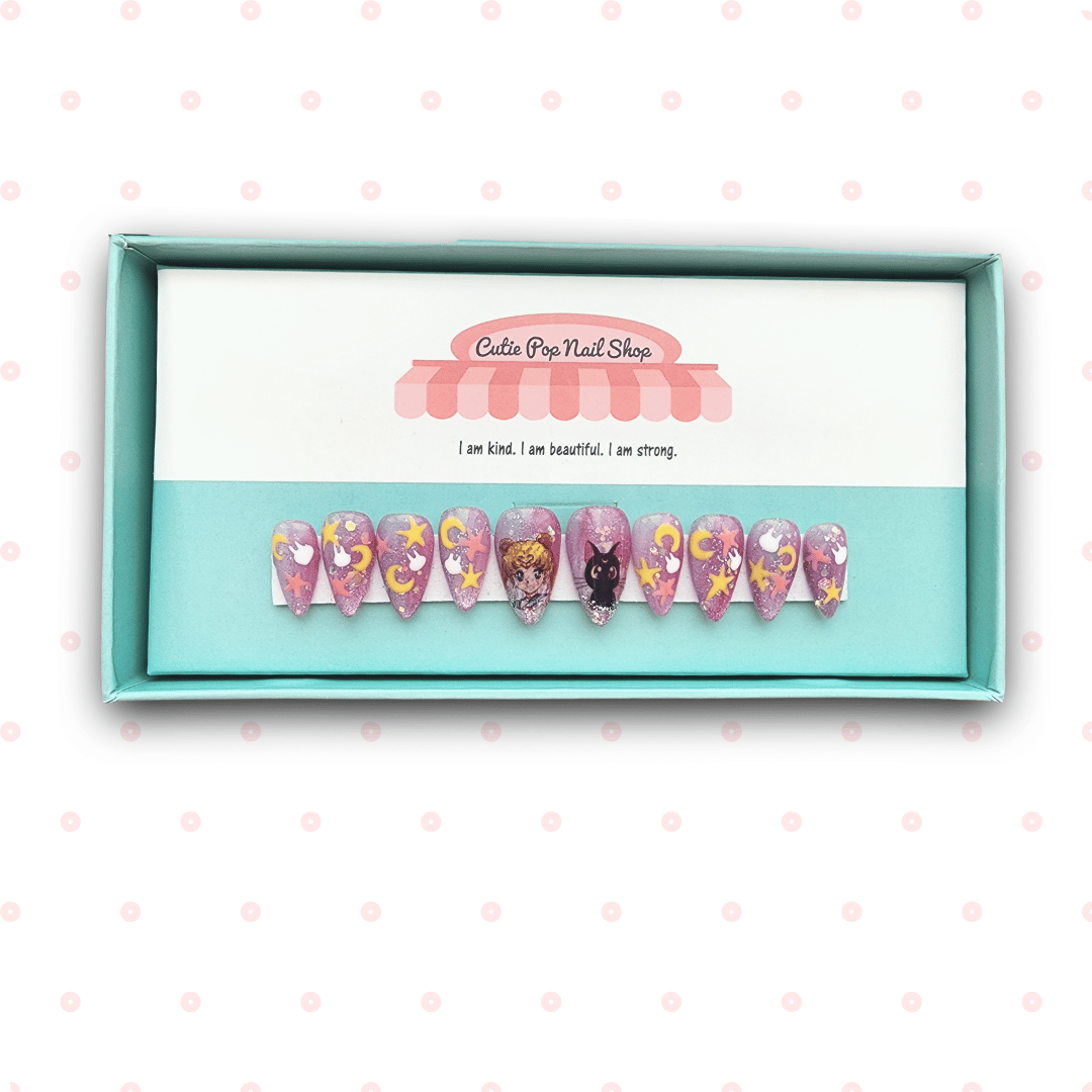 Press-On Nails – Kawaii Moon