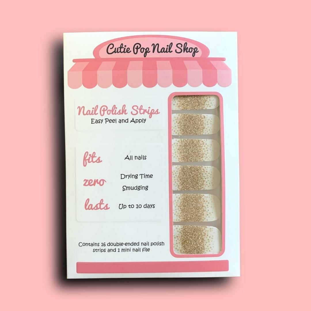 Gold Glitter Tip (Transparent)