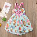 Baby Girls Ice Cream Print Halter Tutu Dress – Summer Sundress