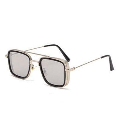 Trend Vintage Steampunk Sunglasses For Men Retro Metal Square Eyewear Trendy Brand Sunglasses For Mens In Elegant Luxury Retro Design