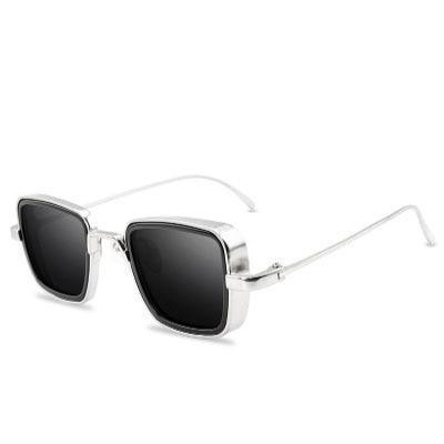 Trend Vintage Steampunk Sunglasses For Men Retro Metal Square Eyewear Trendy Brand Sunglasses For Mens In Elegant Luxury Retro Design