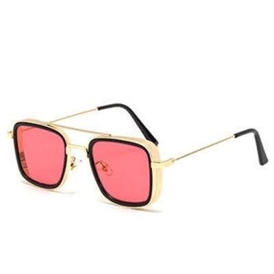 Trend Vintage Steampunk Sunglasses For Men Retro Metal Square Eyewear Trendy Brand Sunglasses For Mens In Elegant Luxury Retro Design