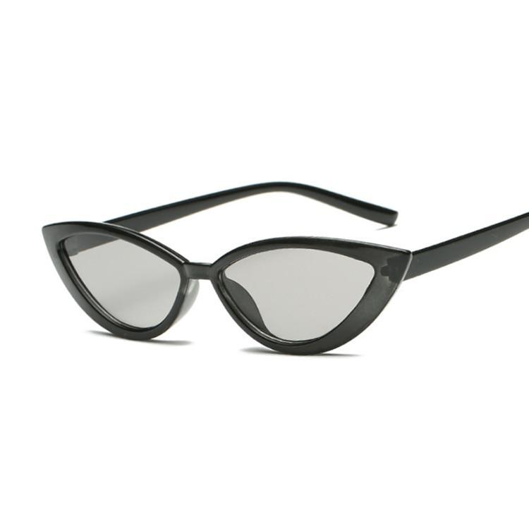 New Vintage Black Cat Eye Sunglasses for  Women Fashion Brand Designer Mirror Sunglasses With UV400 Protection
