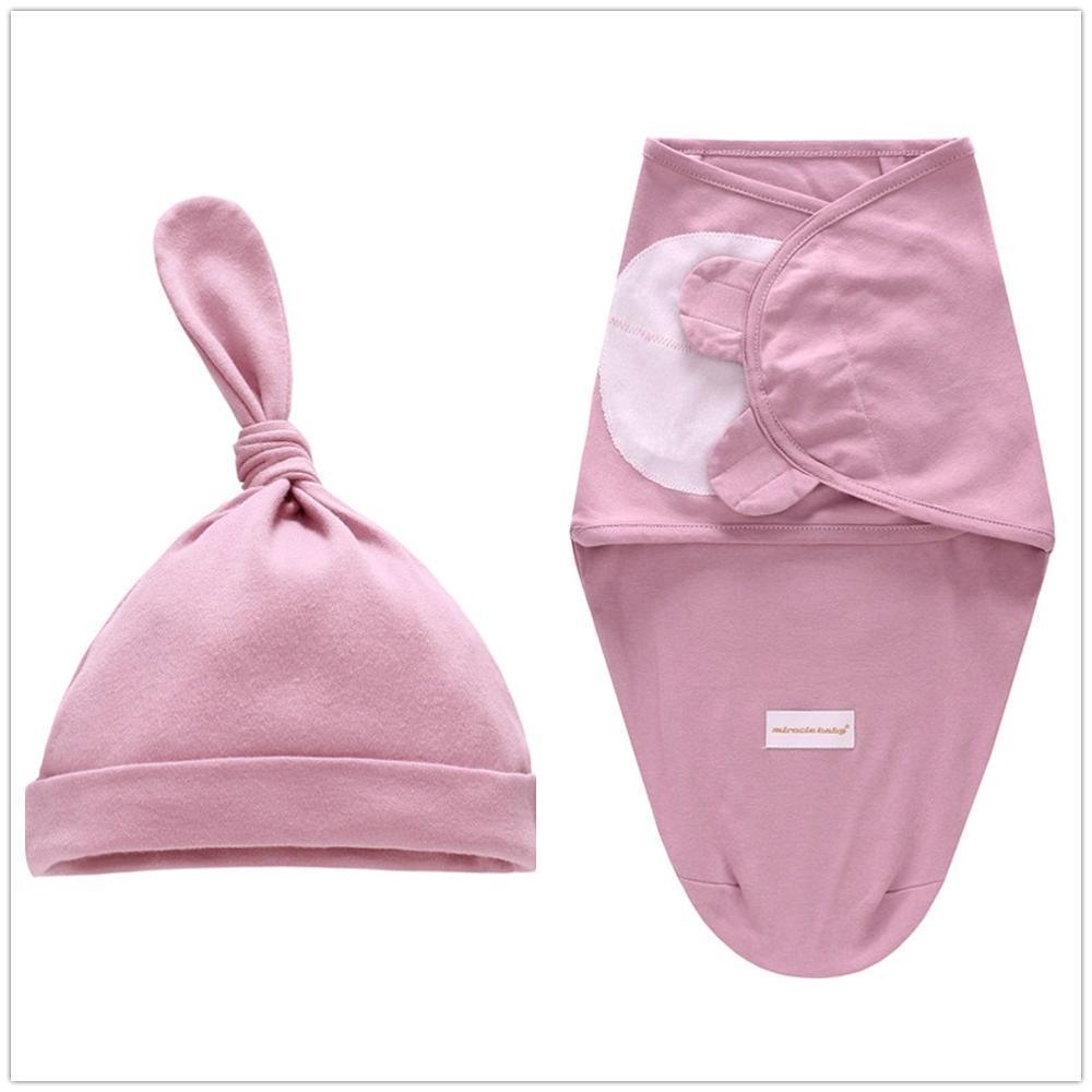 Baby Swaddle Blanket With Cap For Newborn Wrap Cotton Swaddling Bag Baby Envelope Sleep sack  Blanket .