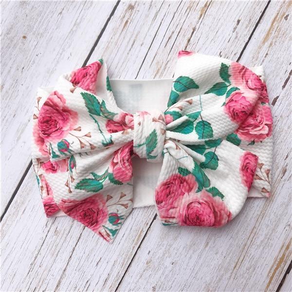 Luxury Modern Colorful Newborn Toddler Baby Girl Boy Headwear Solid Bowknot Soft Turban Knot Hairband For Girls Kids