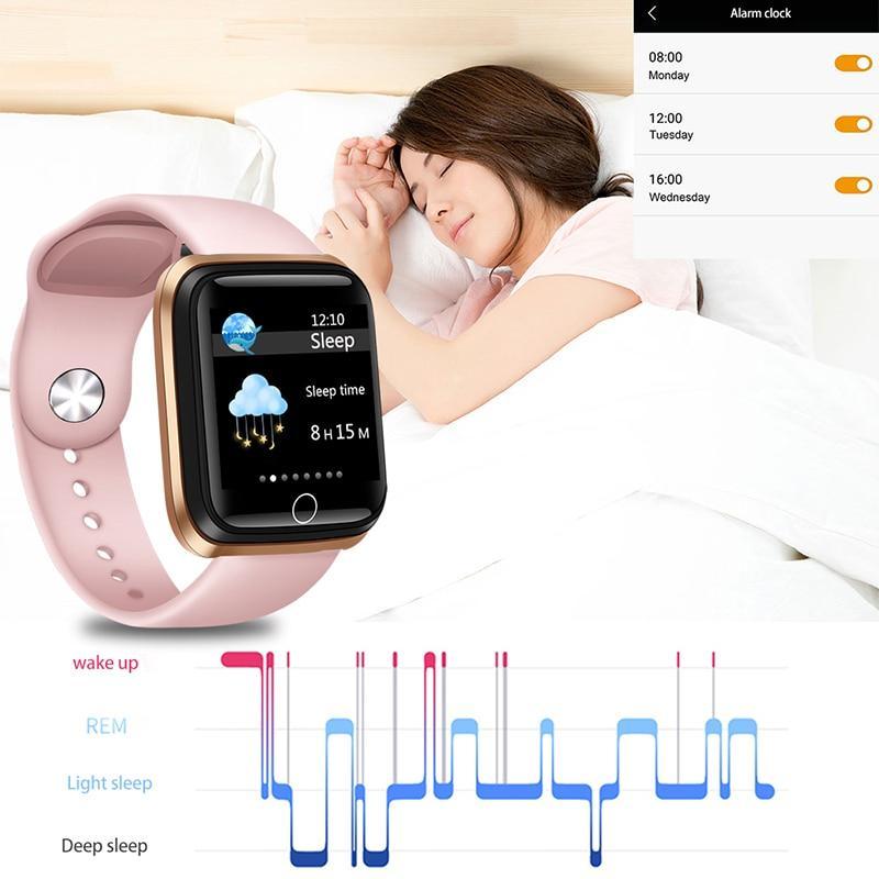 Modern NEW Luxury Smart Watch For Women Sports Smart Bracelet IP67 Waterproof Watch With Pedometer Heart Rate Monitor and LED Color Screen For Android and IOS