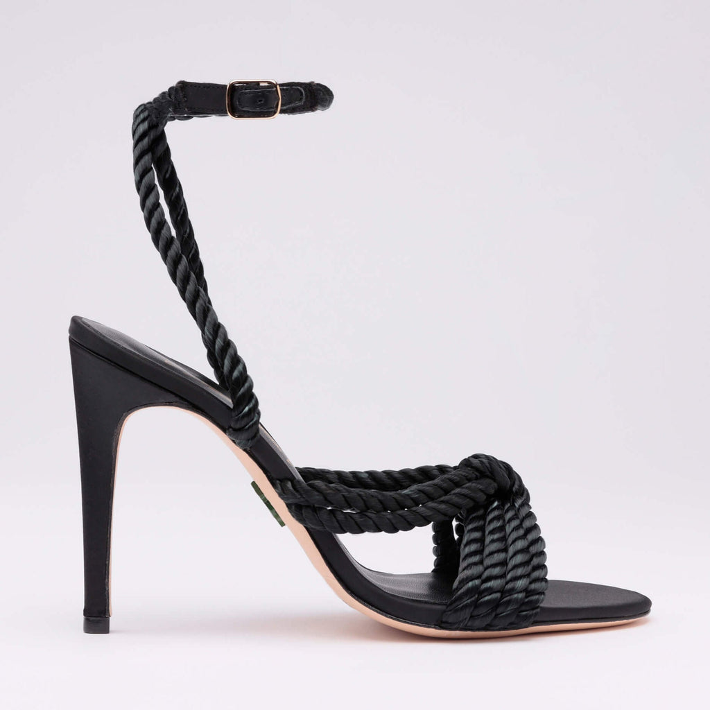 Michaela V Selene Satin heels • Black