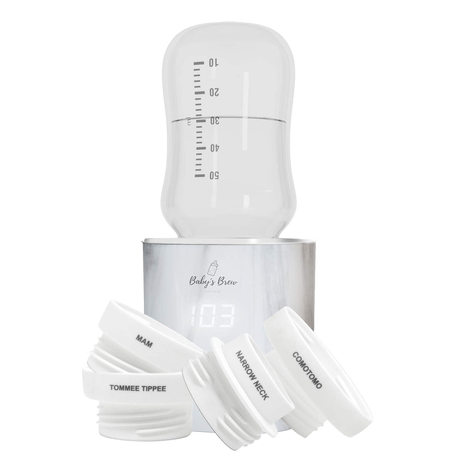 3.0 Portable Bottle Warmer Adapter Set (Warmer + Four Adapters)