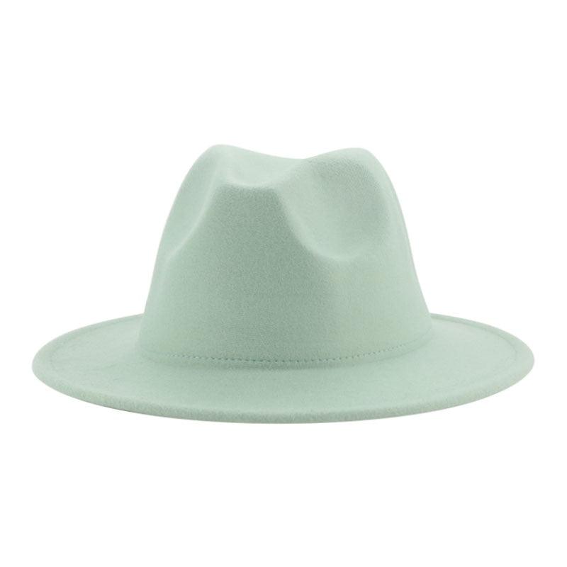 Women Luxury Fedora Hat Women Fedora Hat Women Solid Wide Brim Winter Men Hat Retro Wide Autumn Unique Style Men Hat Vintage Brown Formal Wedding Fedora Hats
