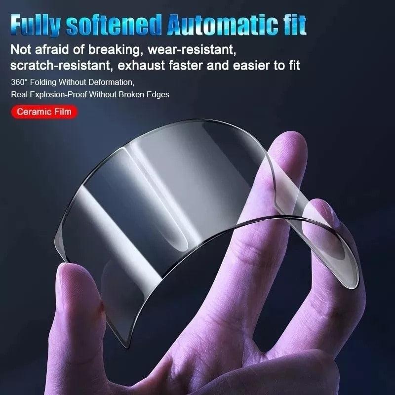 4pcs Soft Matte Ceramic Film Screen Protector for iPhone 14 13 12 Pro Max 11 XR XS X 8 7 plus SE20 Anti-broken Not Glass Film  Matte Finish Tempered Glass Screen Protector for iPhone