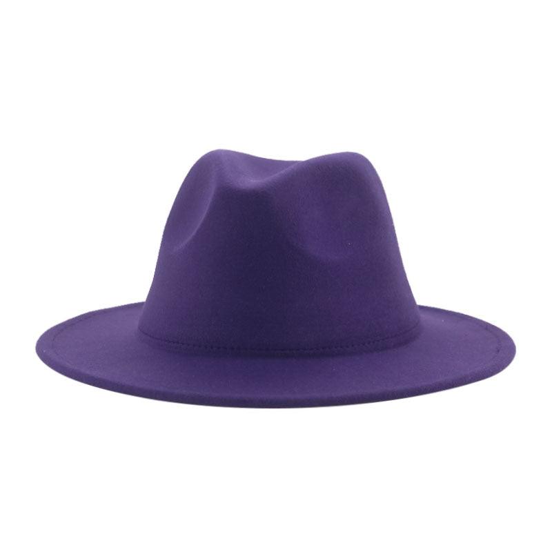 Women Luxury Fedora Hat Women Fedora Hat Women Solid Wide Brim Winter Men Hat Retro Wide Autumn Unique Style Men Hat Vintage Brown Formal Wedding Fedora Hats