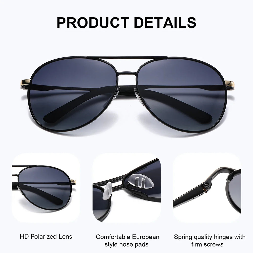 STEVVEX Women's Polarized Sunglasses – UV400 Oval Metal Frame