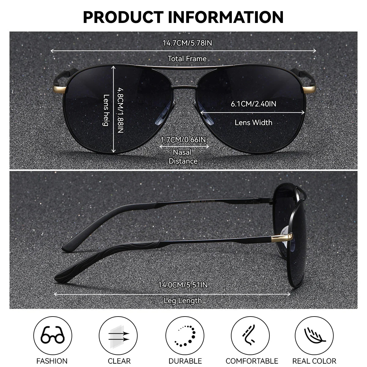 STEVVEX Women's Polarized Sunglasses – UV400 Oval Metal Frame