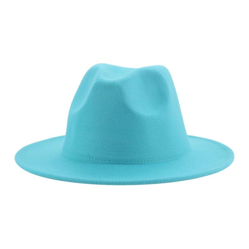 Women Luxury Fedora Hat Women Fedora Hat Women Solid Wide Brim Winter Men Hat Retro Wide Autumn Unique Style Men Hat Vintage Brown Formal Wedding Fedora Hats
