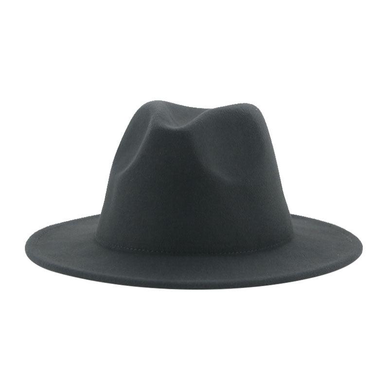 Women Luxury Fedora Hat Women Fedora Hat Women Solid Wide Brim Winter Men Hat Retro Wide Autumn Unique Style Men Hat Vintage Brown Formal Wedding Fedora Hats