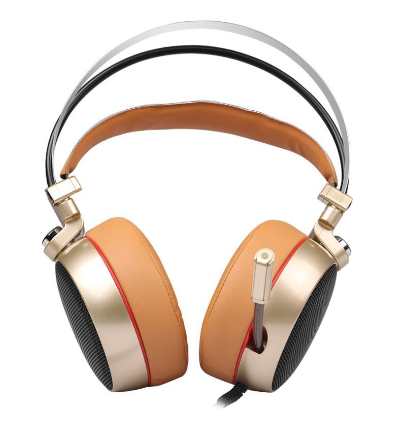 Luxury Proffesional Studio Gaming PC Headphones With LED Lights In Modern Luxury Metal Design For Gamers and DJ