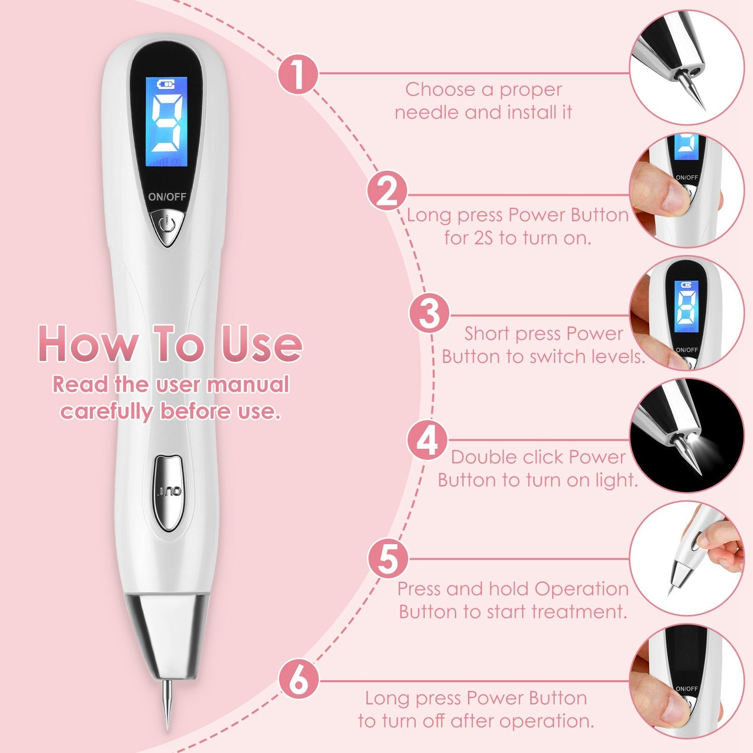 Wart & Freckle Remover with Needles