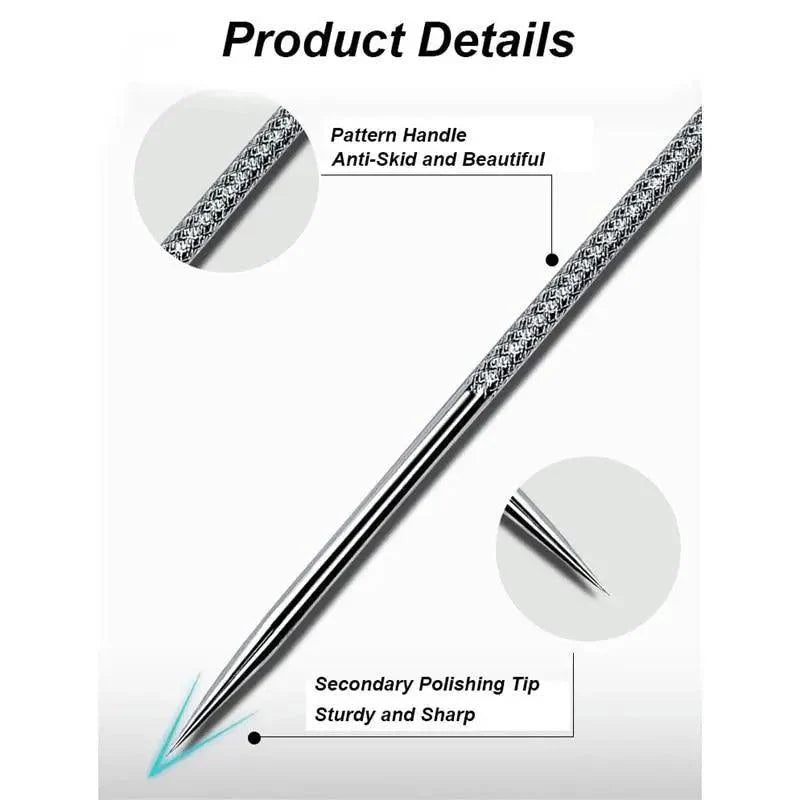 Acne Removal Tools Pimple Blackhead Remover Facial Pore Cleaner Stainless Steel with case - Skin Care tools