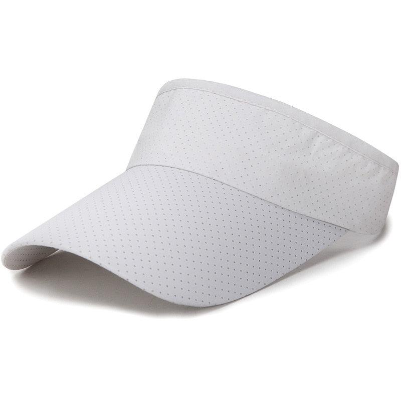 Adjustable Summer Breathable Hats Men Women Sun Protection Sports Golf Tennis Visor Hat Adjustable Visor UV Protection Top Empty Solid Sports Outdoor Running Sunscreen Strong Cap