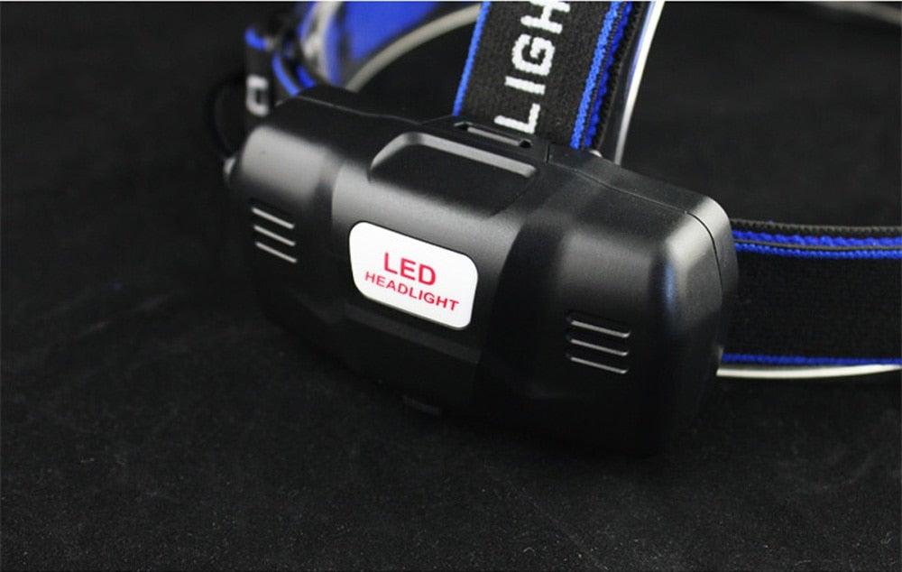 Adjustable USB Rechargeable IR Sensor Super Bright Headlight Battery For Long Working Time LED Headlamp Fishing  Waterproof Head Light Lamp Perfect For Running  Camping