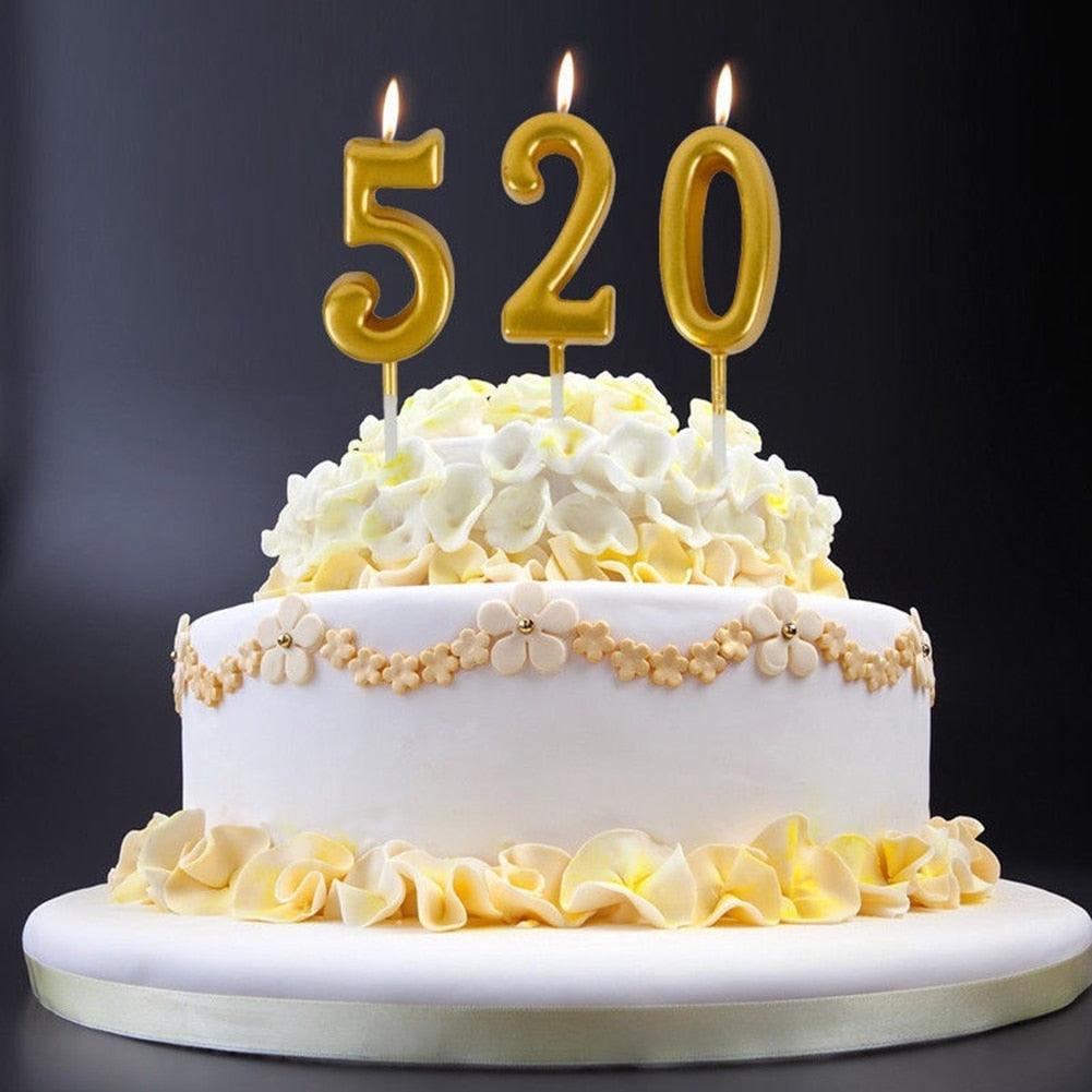 Arabic Number 0-9 Wax Candles Number Candles Cake Numeral Candles Number 0-9 Glitter Cake Topper Decoration For Birthday Wedding Reunion Theme Part Digital Cake Topper Kids Children Party Happy Birthday Ornament Cakes Top Decoration Accessories