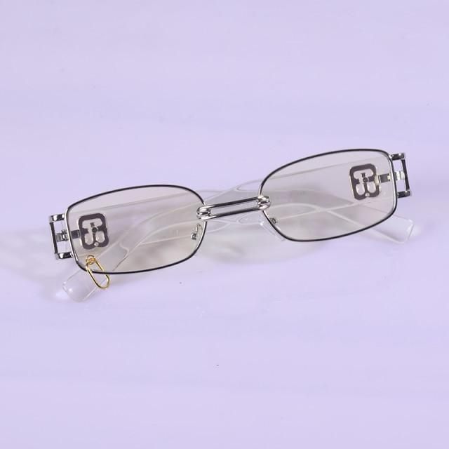 Attractive Sunglasses Square Shape Eyeglasses Metal Black Lenses For Men Women Sun Glasses for Outdoor Travel Driving Sunglasses