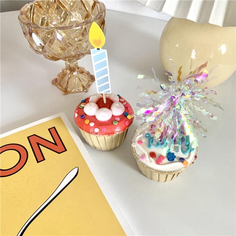Bear Candle Birthday Cake Props Topper Card Cute Fantasy Cup Dessert Smiley  Love Bear  Table Dress Up Cake Props Party Cake Decor Supplies Toppers Birthday Cupcake Topper Various Cake Decorations for Birthday Party Photo Prop