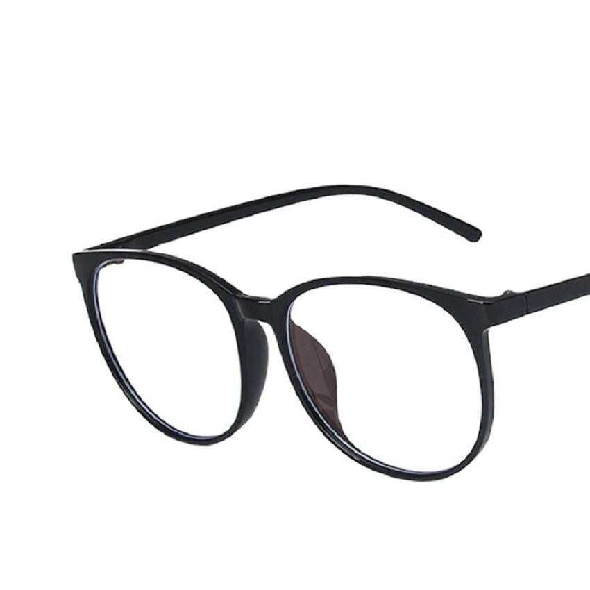 Black Fashion Anti Blue Light Transparent Computer Glasses Lightweight Frames  For Women Men Round Eyewear Round Women Optical Eyewear Frames Vintage Cat Eye