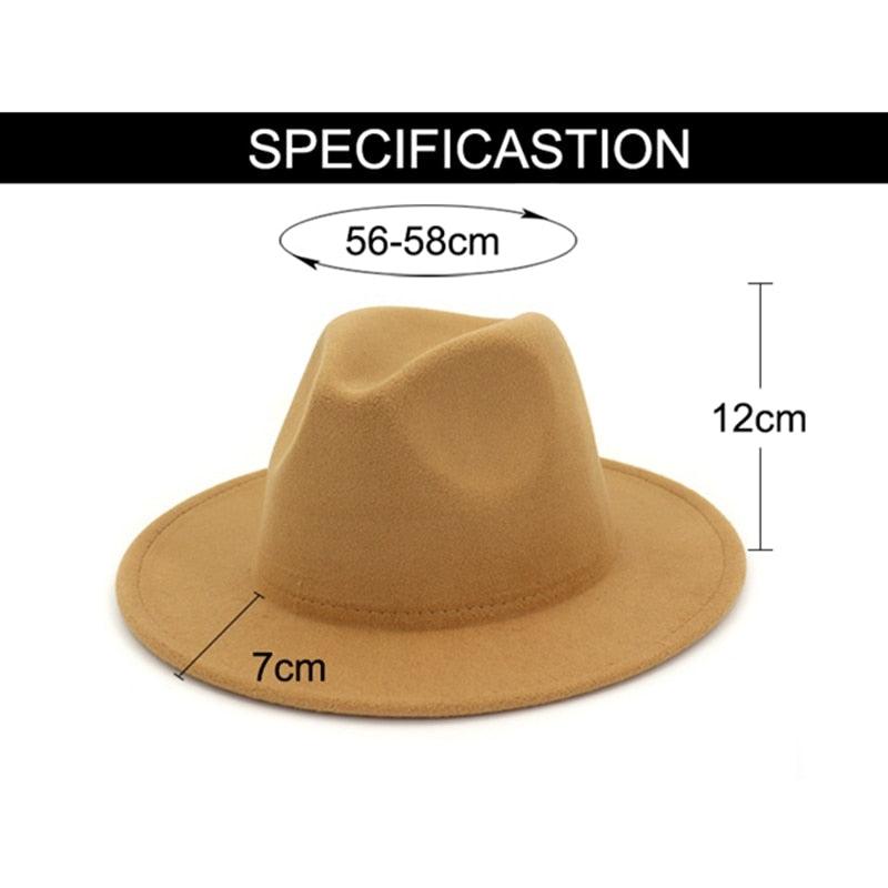 Blue White Men Fedora Unisex Solid Color Fedora Hat Fashion Solid Color Hat Bright Color Wide Brim Autumn Winter Retro Hat Two Tone Dress Hat 56-58CM