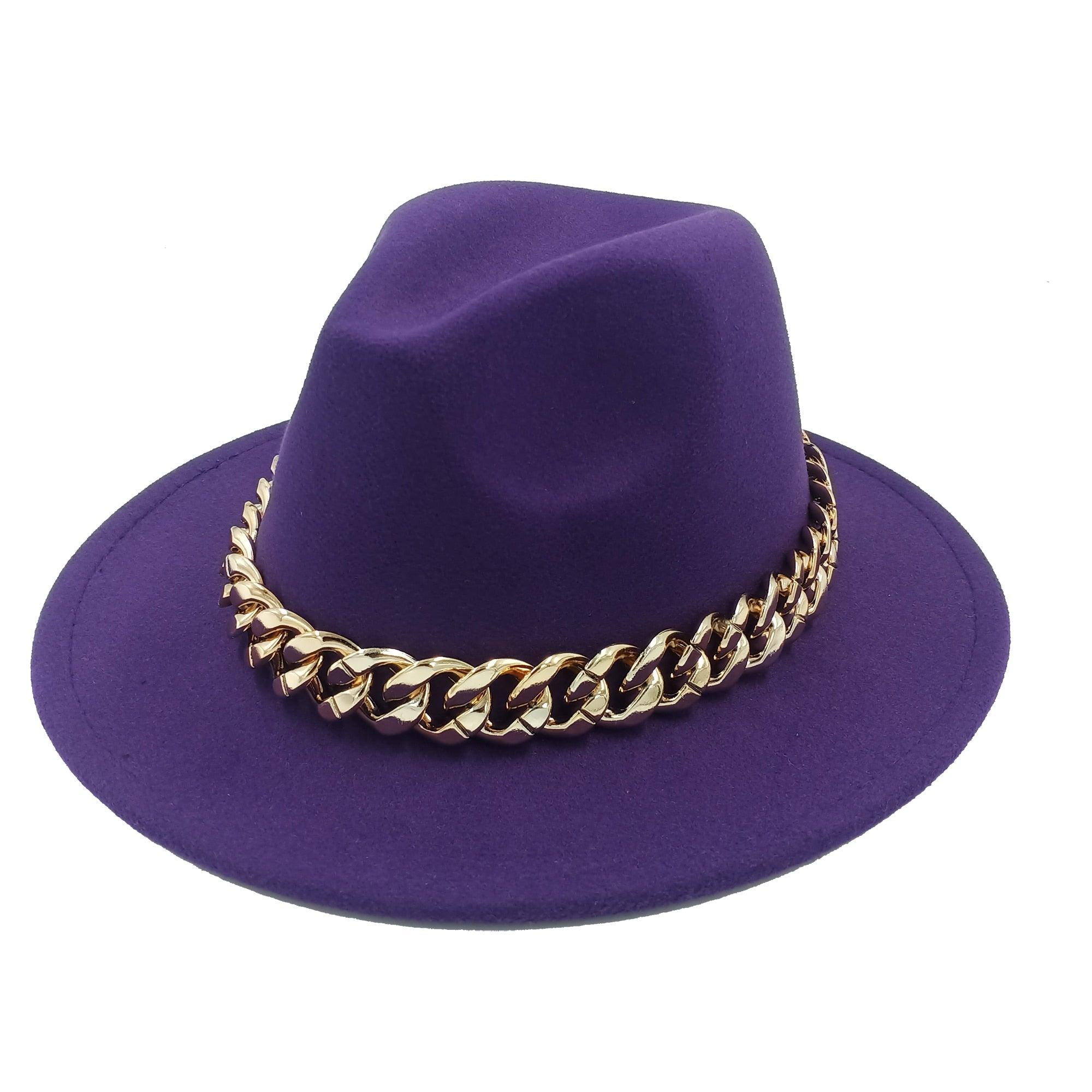 Blue White Men Fedora Unisex Solid Color Fedora Hat Fashion Solid Color Hat Bright Color Wide Brim Autumn Winter Retro Hat Two Tone Dress Hat 56-58CM