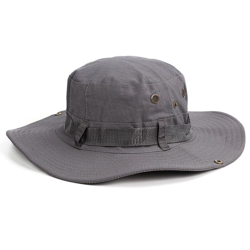 Camouflage Outdoor Bucket Hat Camping Hat Men Foldable Sun Cap Breathable Adjustable Bucket Cap for Men/Women Sports Sun Cap Unisex Fishing Hiking Travel Solid Color Hats