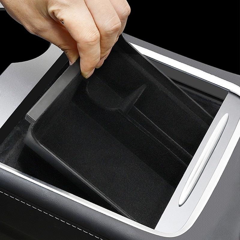 Car Central Storage Center Console Organizer Tray Box Organizer Container Flocking Storage  Organizer Rear Seat Center Storage Box Tray Organizer Container Center Console Organizer Tray Interior Accessories Case Holder Car Interior Accessories