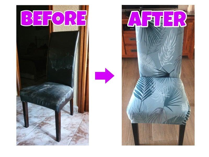 Chair Covers For Dining Room Stretch Spandex Removable Washable Anti-dust Seat Slipcover Multicolor  Chair covers  Chair Covers For Dining Room With Printed Patterns Easy Slip-on Stretchy Dining Room Chair Covers
