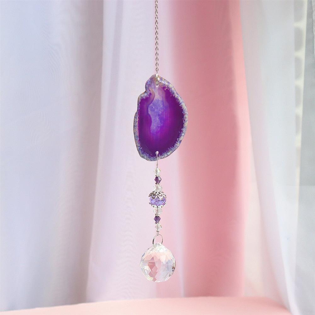 Chandelier Crystals Prisms For Window Sun-catchers Rainbow Chaser Amber Wind Chime Pendant Ball Colorful Beads Hanging Drop Handmade Jewellery Prisms Hanging Ornament Crystal Pendants For Home Office Garden  Wind-chime For Window Home Decor