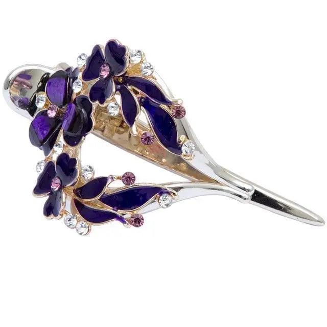 Charming Colorful Flower Red Hair Clip For Women Fashionable Design Beautiful Women Vintage Wedding Hair Clips Lightweight Hair Jewelry Excellent Women Gift