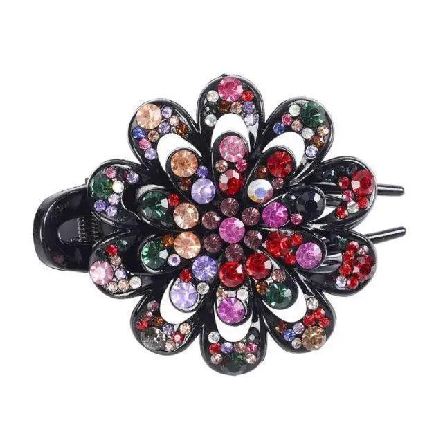 Charming Colorful Flower Red Hair Clip For Women Fashionable Design Beautiful Women Vintage Wedding Hair Clips Lightweight Hair Jewelry Excellent Women Gift